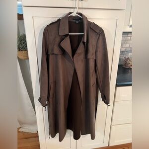 Joan Vass Chocolate Brown Trench Coat